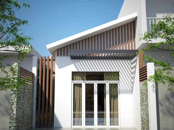  Nhà ống 1 tầng, mái xéo
