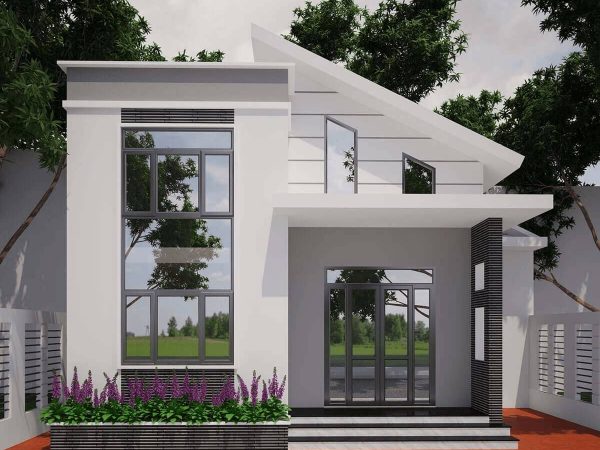  Nhà ống một tầng hai mái