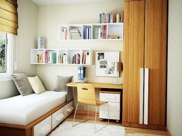 mẫu phòng ngủ đơn thật hoàn hảo dành cho các cô cậu học sinh