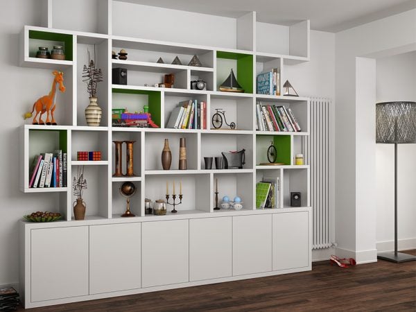 Tủ kệ tivi kết hợp tủ sách