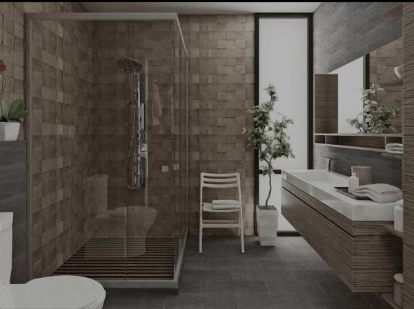 Gạch ốp nhà tắm vân gỗ