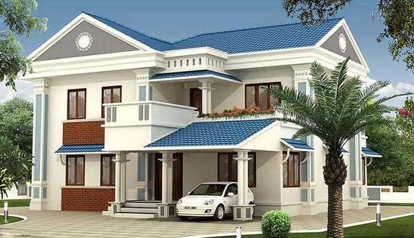 Mẫu nhà vuông 13m hiện đại và trẻ trung