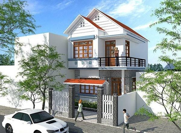 Nhà một trệt một lầu kiểu mái thái