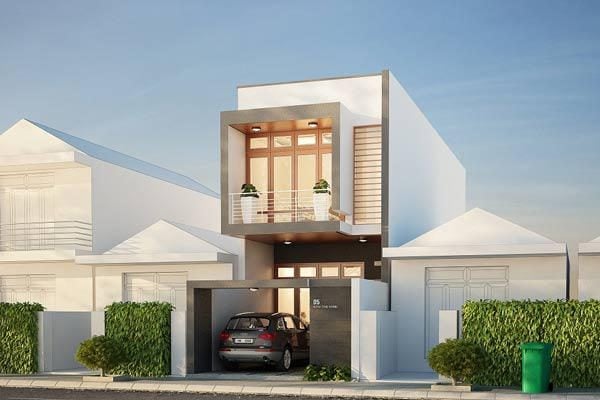Nhà mái bằng một trệt một lầu