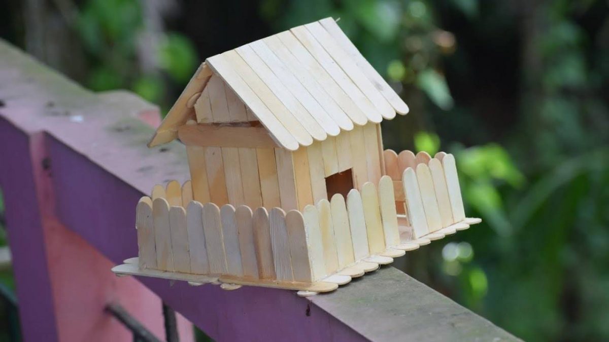Những mẫu nhà bằng que kem đẹp