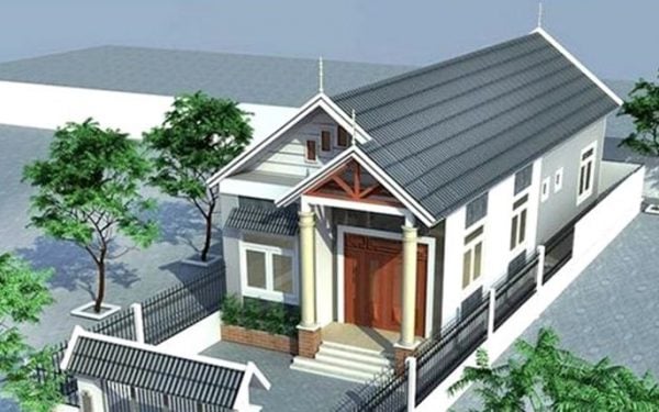 Mẫu nhà biệt thự mái tôn cấp 4