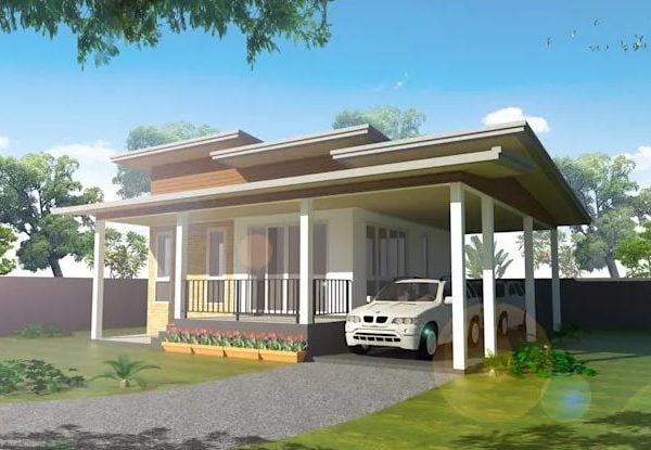 Nhà vườn kiên cố với hệ mái bằng độc đáo