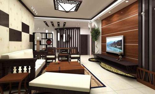 Phòng khách ốp gỗ sang trọng