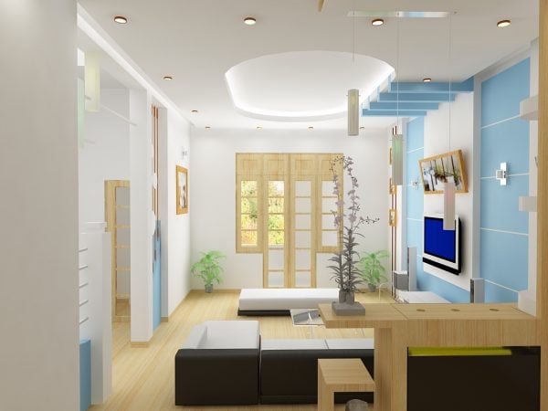 Mẫu trần thạch cao mang phong cách hiện đại