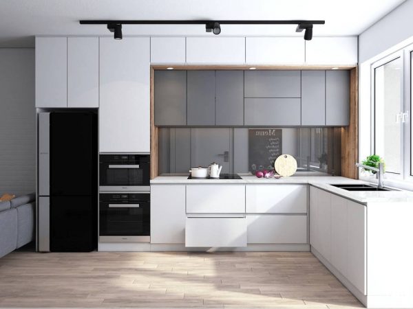 Tủ bếp chữ I thích hợp với cả không gian nhỏ và không gian lớn