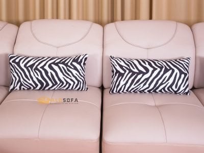 SOFA DA 2 BĂNG MÀU KEM GÓC TRÁI ST0919-2-F1