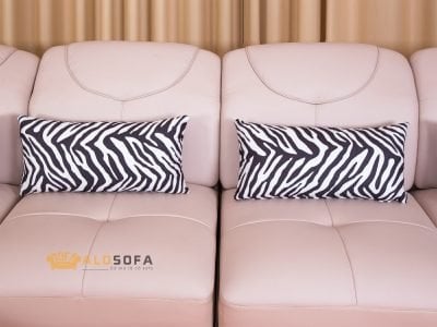 SOFA DA MÀU KEM 3 BĂNG GÓC PHẢI 9191K-SF