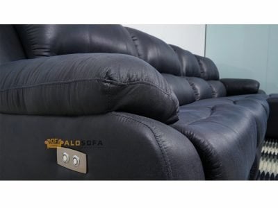 SOFA DA MÀU NÂU CAFE 3 BĂNG GÓC PHẢI 9021N-SF