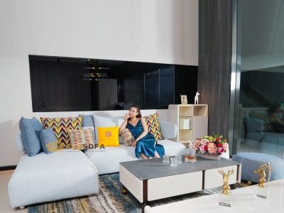 SOFA DA MÀU NÂU CAFE 3 BĂNG GÓC PHẢI 9021N-SF