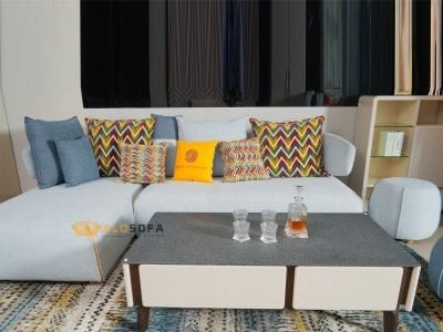 SOFA DA MÀU NÂU CAFE 3 BĂNG GÓC PHẢI 9021N-SF