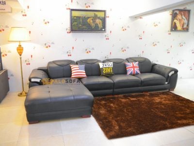 SOFA MÀU ĐEN 3 BĂNG GÓC PHẢI 9191D-SF