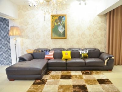 SOFA NÂU CAFE 3 BĂNG GÓC PHẢI MÃ 9191N-SF