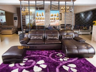 SOFA NÂU CAFE HIỆN ĐẠI 2 BĂNG GÓC TRÁI MÃ 9022N-SF