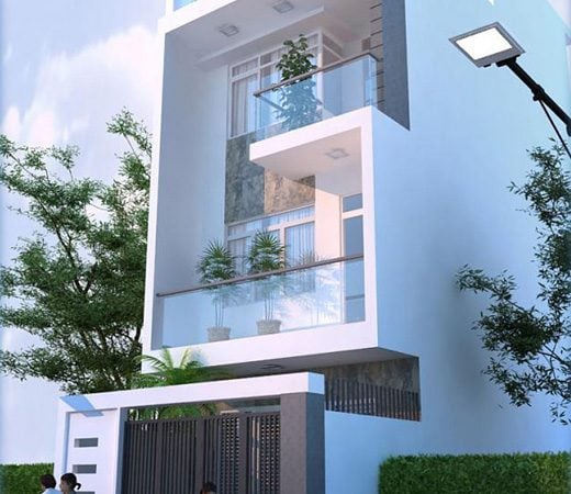 Mặt bằng nhà 3 tầng thiết kế đơn giản
